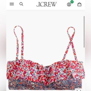 JCrew Ruffle bandeau bikini top in Liberty®multi floral